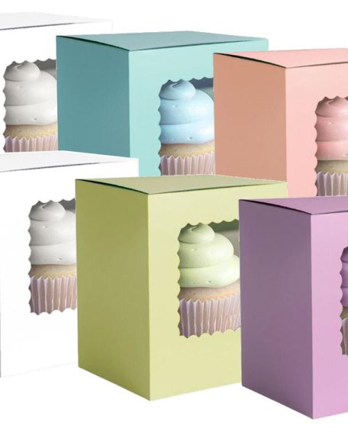 Scalloped Single Cupcake Box 6pk – Mixed