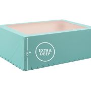 Scalloped Tall 12-Hole Cupcake Box – Pastel Blue