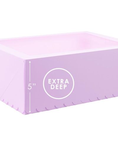 Scalloped Tall 12-Hole Cupcake Box – Pastel Lilac