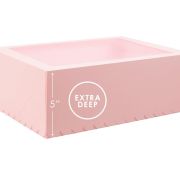 Scalloped Tall 12-Hole Cupcake Box – Pastel Pink