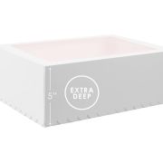 Scalloped Tall 12-Hole Cupcake Box – White