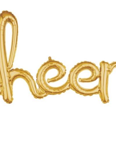 Script Balloon Gold Cheers