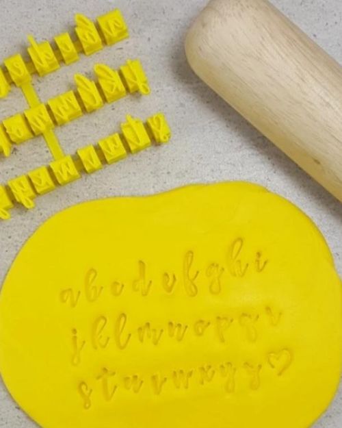 Script Lower Case Letters Embosser Set