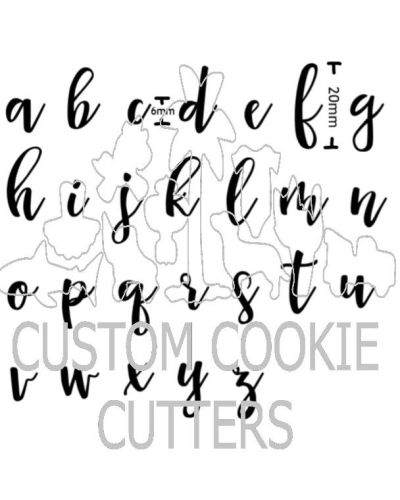 Script Lower Case Letters Embosser Set