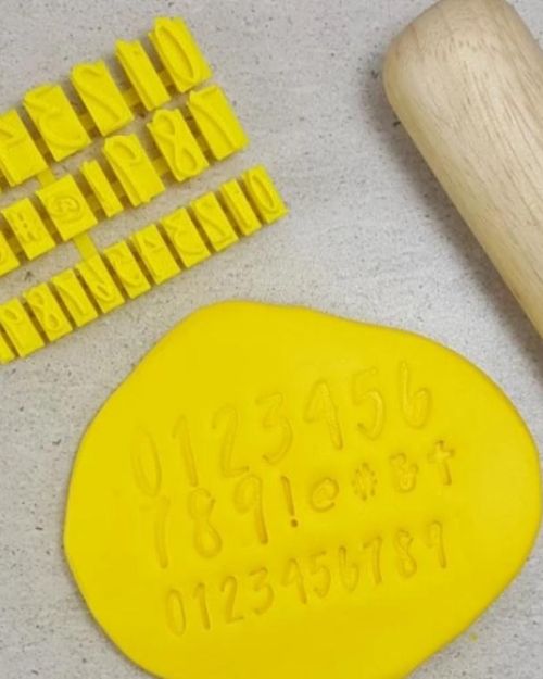Script Numbers & Symbols Embosser Set