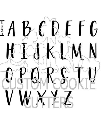 Script Upper Case Letters Embosser Set