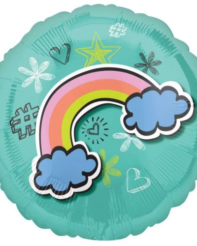 Selfie Celebration Rainbow Foil Balloon