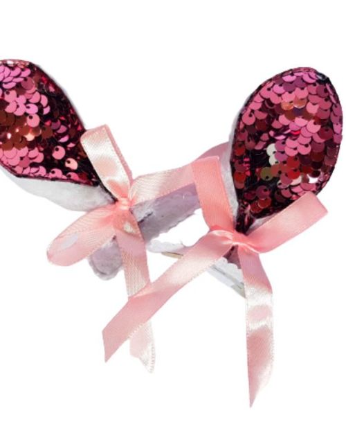 Bunny Ear Sequin Hair Clips 2pk