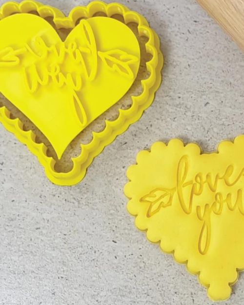 Love You Scalloped Heart Cutter & Embosser Set