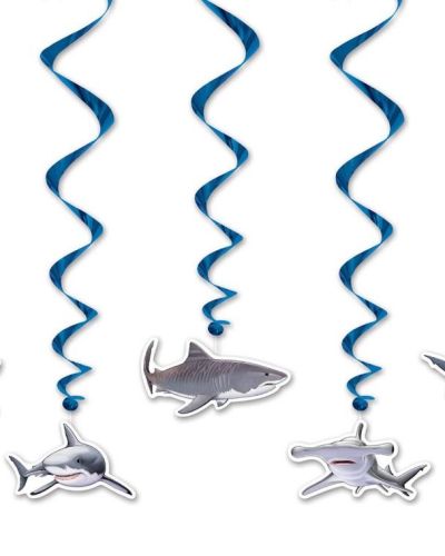 Shark Hanging Swirl Decorations