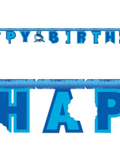 Shark Splash Happy Birthday Banner LAST ONE