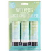 Shimmering Party Confetti Poppers 3pk