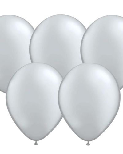 25pk Balloons – Silver