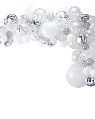 Silver Balloon Arch Kit