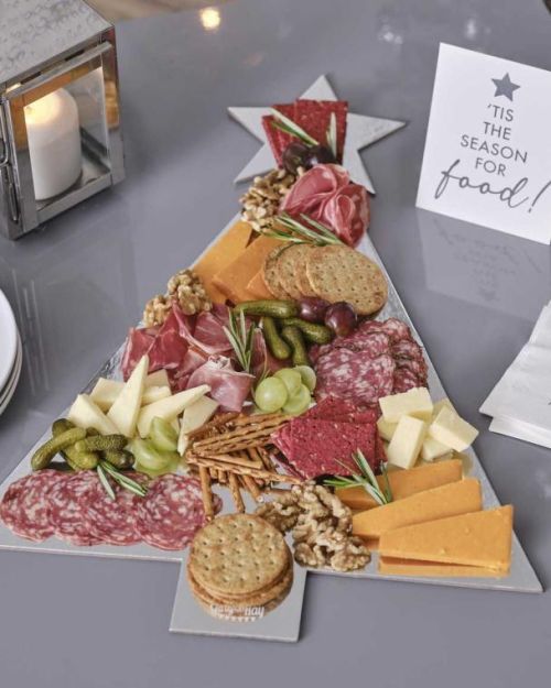 Silver Christmas Tree Shaped Grazing Board