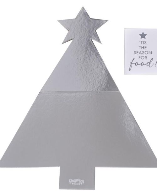 Silver Christmas Tree Shaped Grazing Board