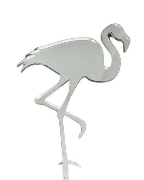 Flamingo Cake Topper – Silver