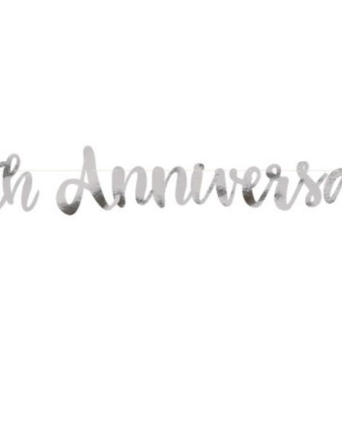 25th Anniversary Silver Foil Banner