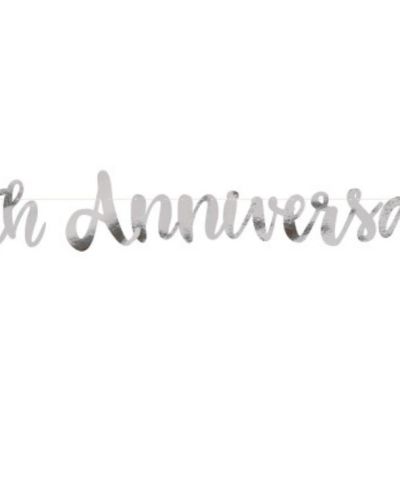 25th Anniversary Silver Foil Banner