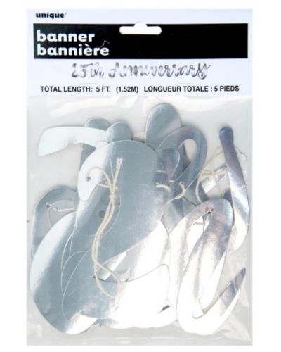 25th Anniversary Silver Foil Banner