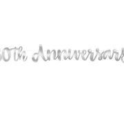 60th Anniversary Silver Foil Banner
