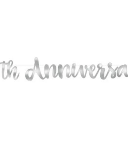 60th Anniversary Silver Foil Banner
