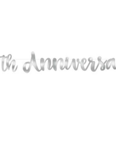 60th Anniversary Silver Foil Banner