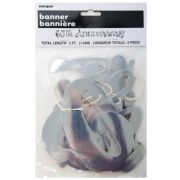 60th Anniversary Silver Foil Banner
