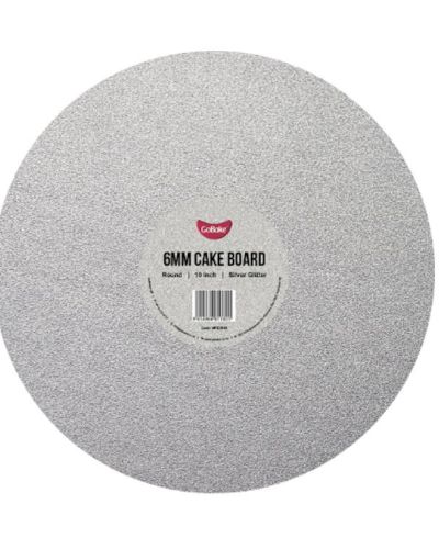 Silver Glitter Round Cake Board 10in