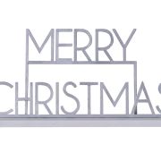 Silver Merry Christmas Sign