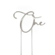 Silver Metal Cake Topper – One