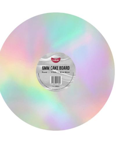 Silver Mirror Round Cake Board 10in