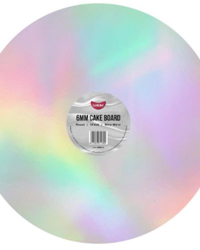 Silver Mirror Round Cake Board 14in