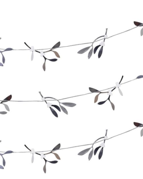 Silver Mistletoe Garland