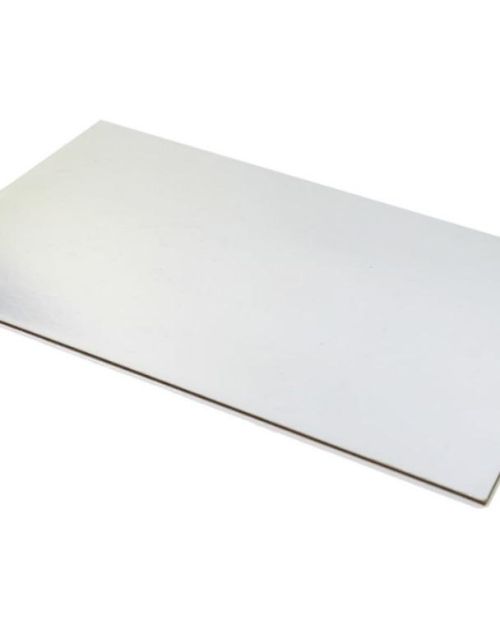 Silver Rectangle Cake Card – Half Slab