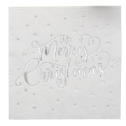 Silver Star Christmas Napkins 16pk