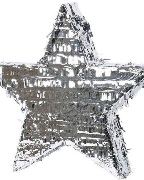 Silver Foil Star Pinata