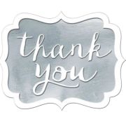 Thank You Stickers 50pk – Silver