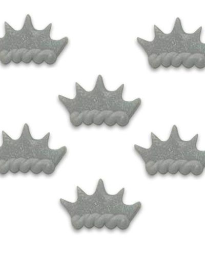 Silver Tiara Sugarcraft Toppers 6pk