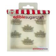 Silver Tiara Sugarcraft Toppers 6pk