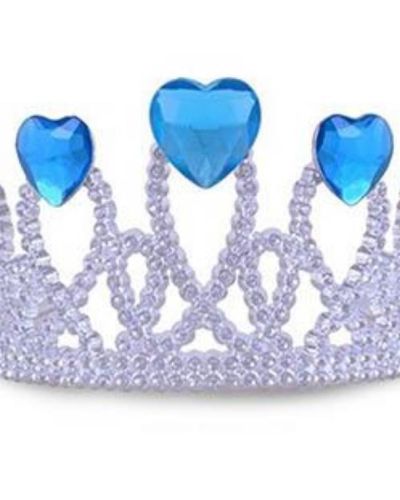 Silver Tiara with 5 Heart Gems