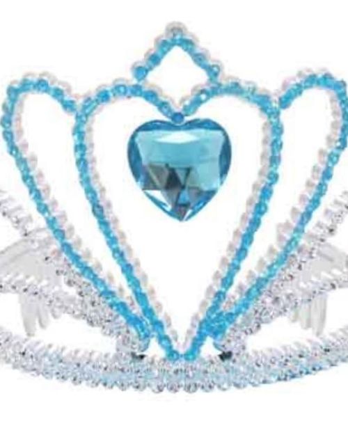 Blue & Silver Tiara with Heart Gem