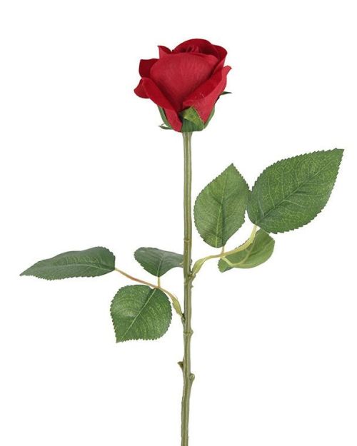 Single Flocked Red Rose