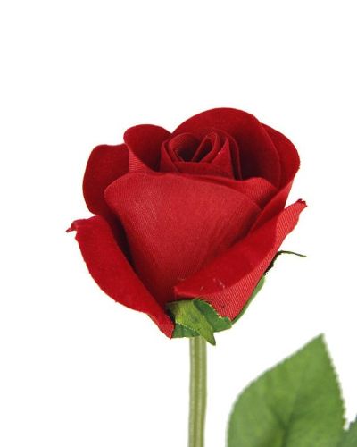 Single Flocked Red Rose