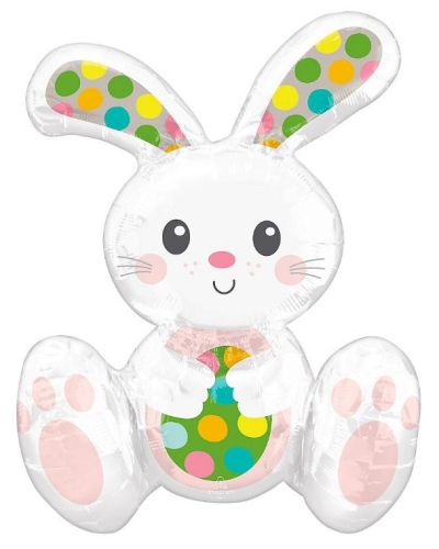 Easter Bunny Sitting Foil Balloon
