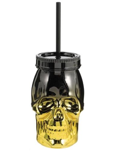 Skull Novelty Cup with Straw