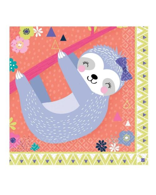 Sloth Beverage Napkins 16pk