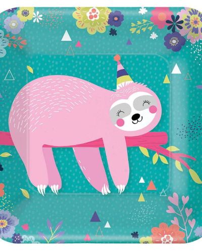 Sloth Dinner Plates 8pk