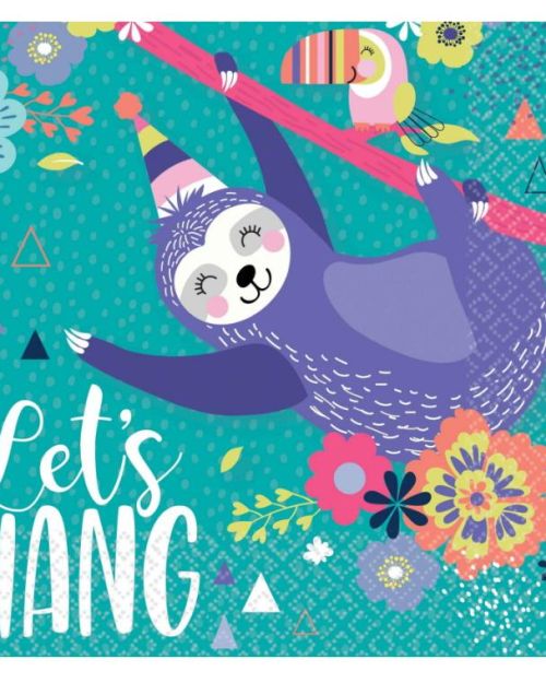Sloth Lunch Napkins 8pk