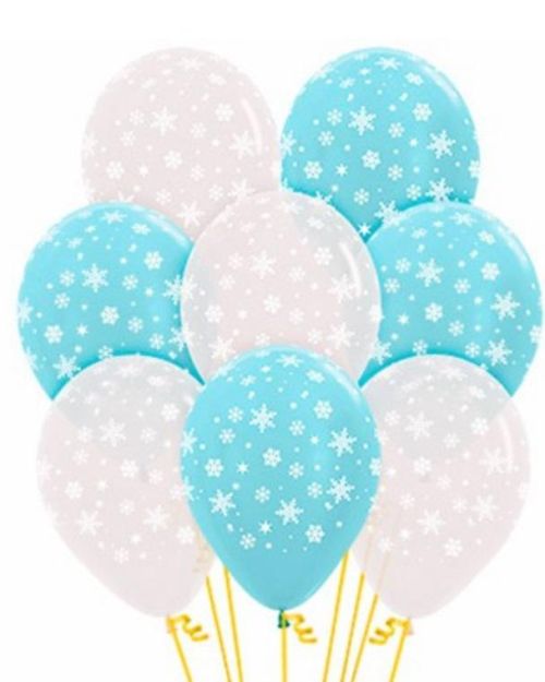 Snowflakes Balloons 12pk